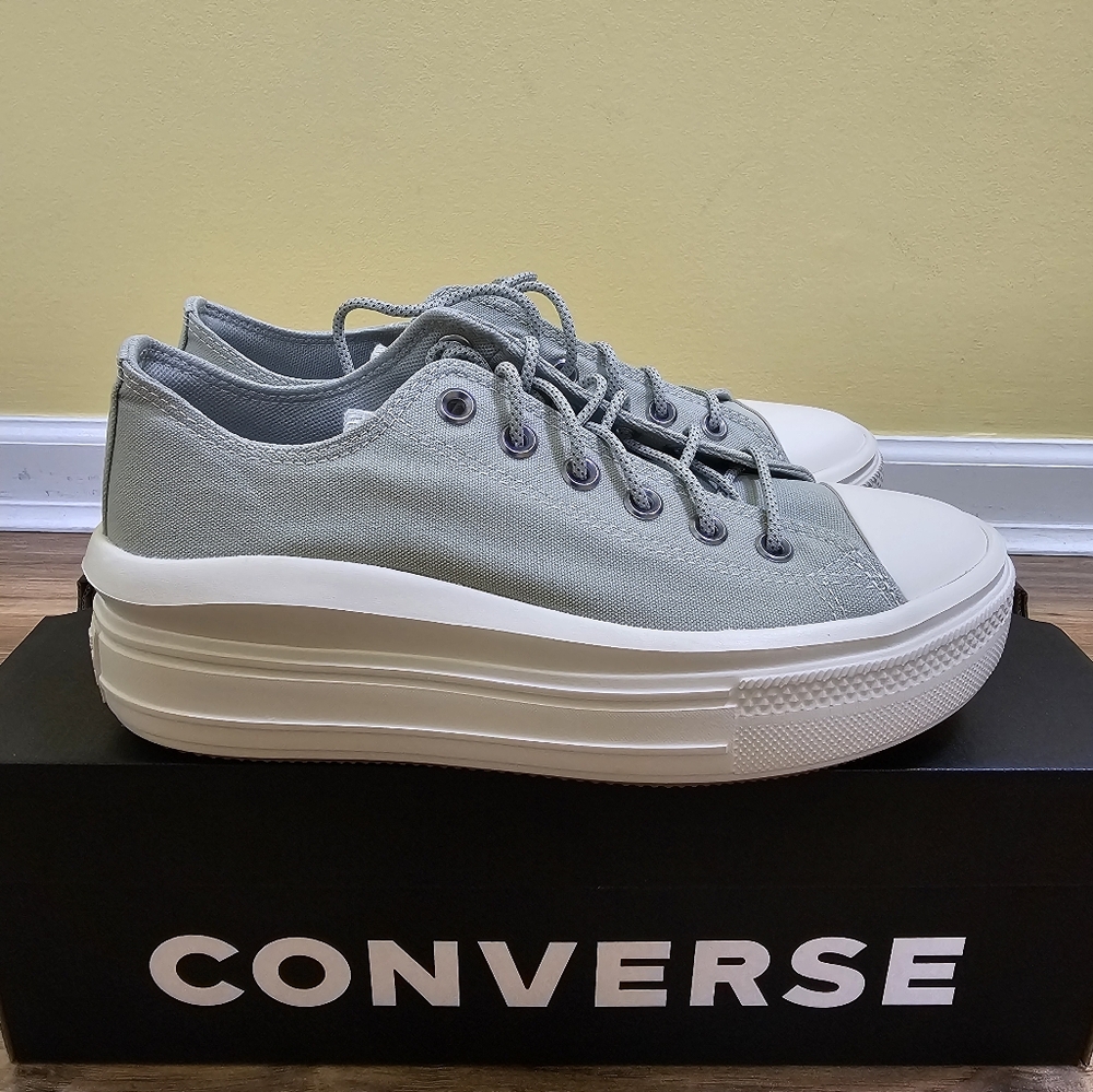 Converse Chuck Taylor All Star Move Platform,color sage,size US 9